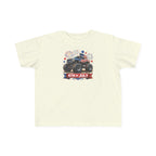 4th of July Monster Truck Toddler Tee — Patriotic Fireworks Kids Shirt