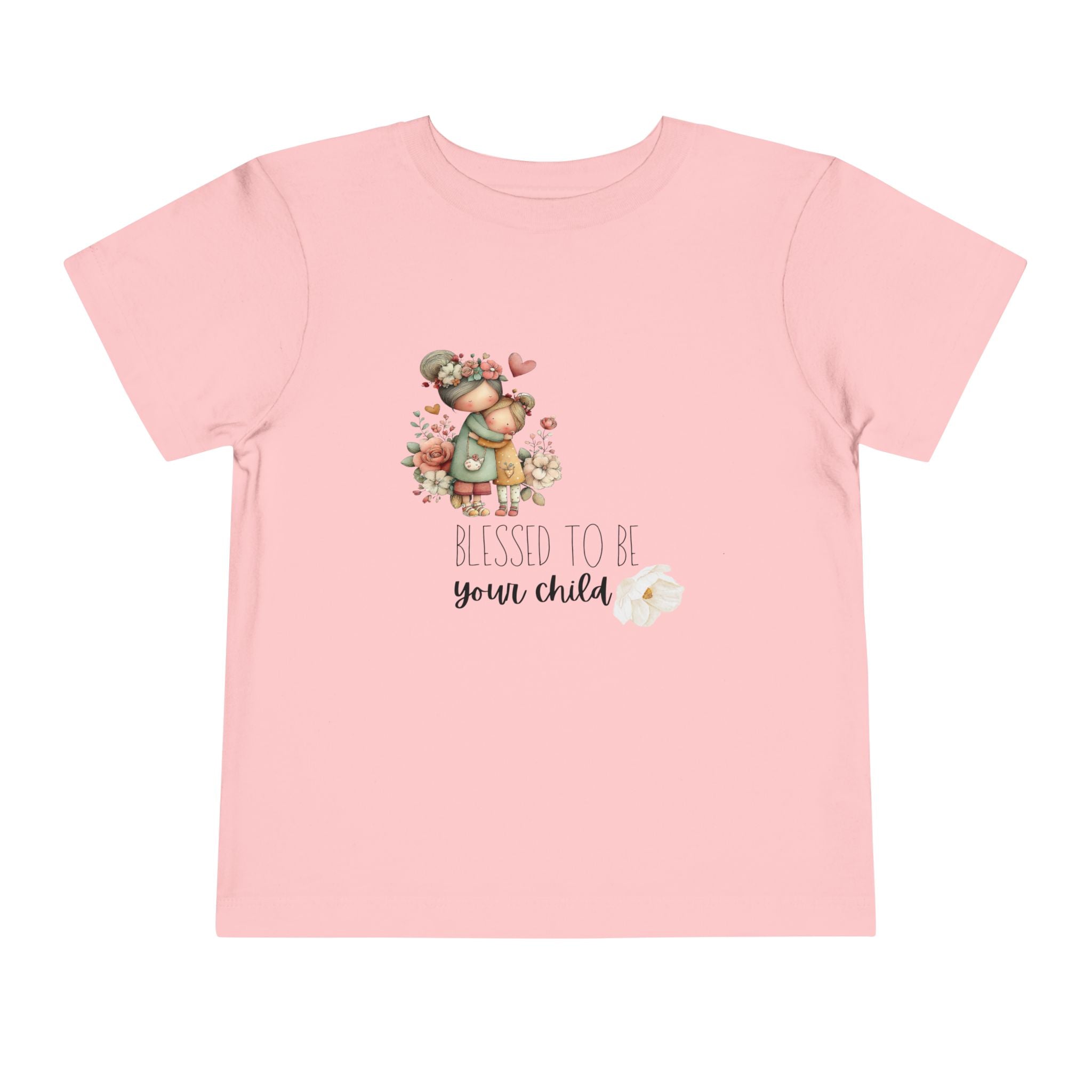 Toddler Tee — "Blessed to Be Your Child" Cute Hugging Bear Kids Shirt