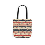 American Flag Canvas Tote Bag — Vintage Stars & Stripes Grocery Market Tote