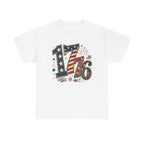 1776 Patriotic T-Shirt — American Flag Fireworks Independence Day Tee