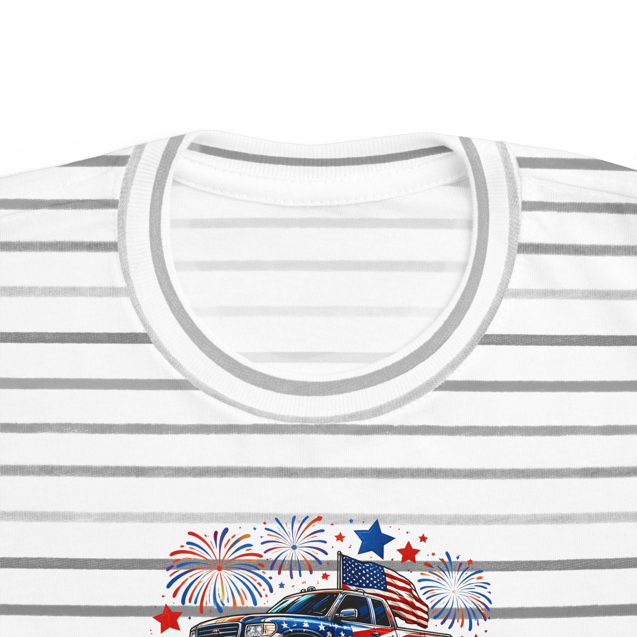 4th of July Monster Truck Toddler Tee — Patriotic Fireworks Kids Shirt