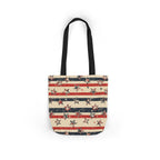 American Flag Canvas Tote Bag — Vintage Stars & Stripes Grocery Market Tote