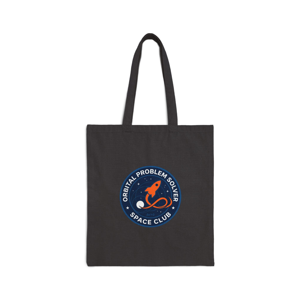 Cotton Tote Bag With Orbital Problem Solver Mission Patch For Space Club
