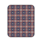 Patriotic Red Navy Plaid Picnic Blanket