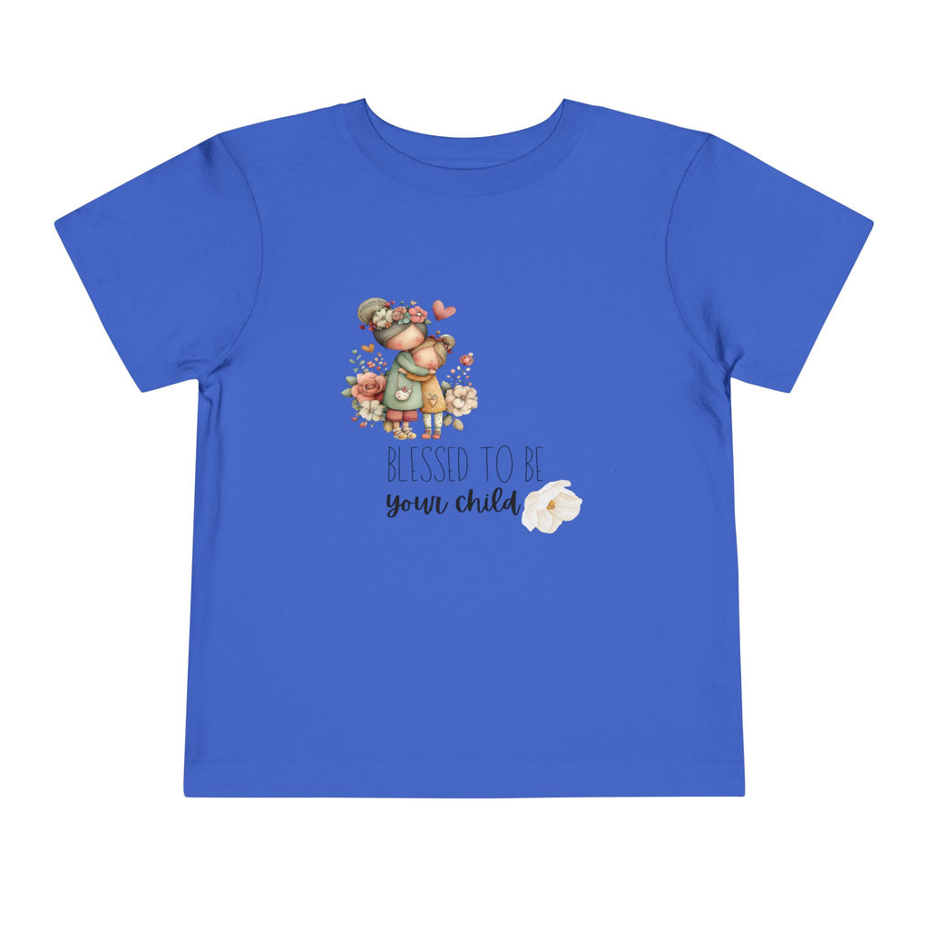 Toddler Tee — "Blessed to Be Your Child" Cute Hugging Bear Kids Shirt
