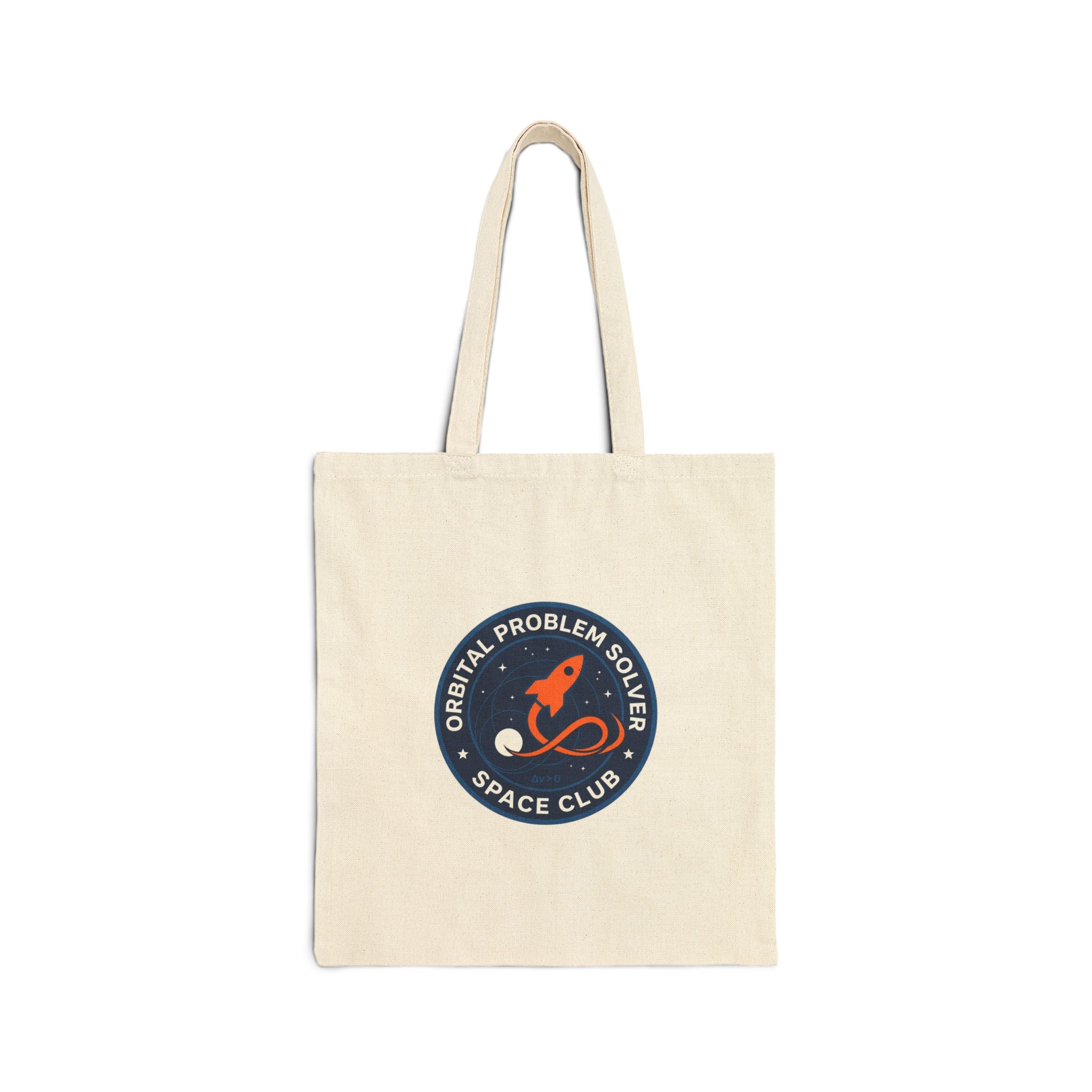 Cotton Tote Bag With Orbital Problem Solver Mission Patch For Space Club