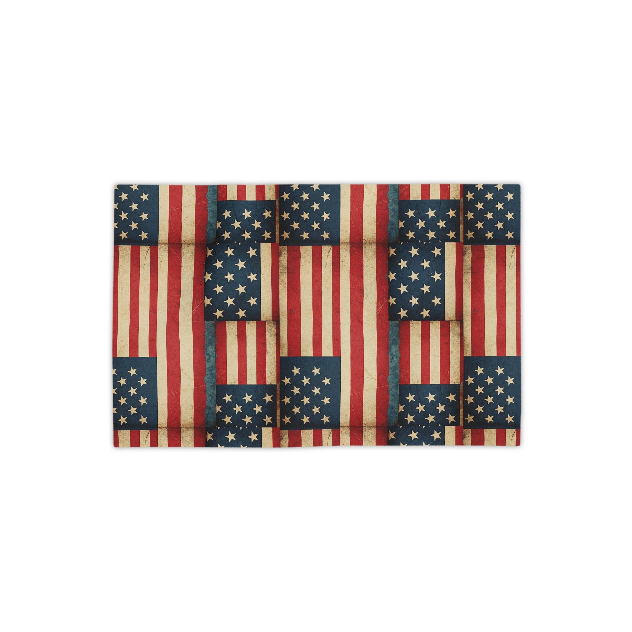 American Patchwork Flag Beach Towel — Vintage USA Stars & Stripes Patriotic Pool Towel