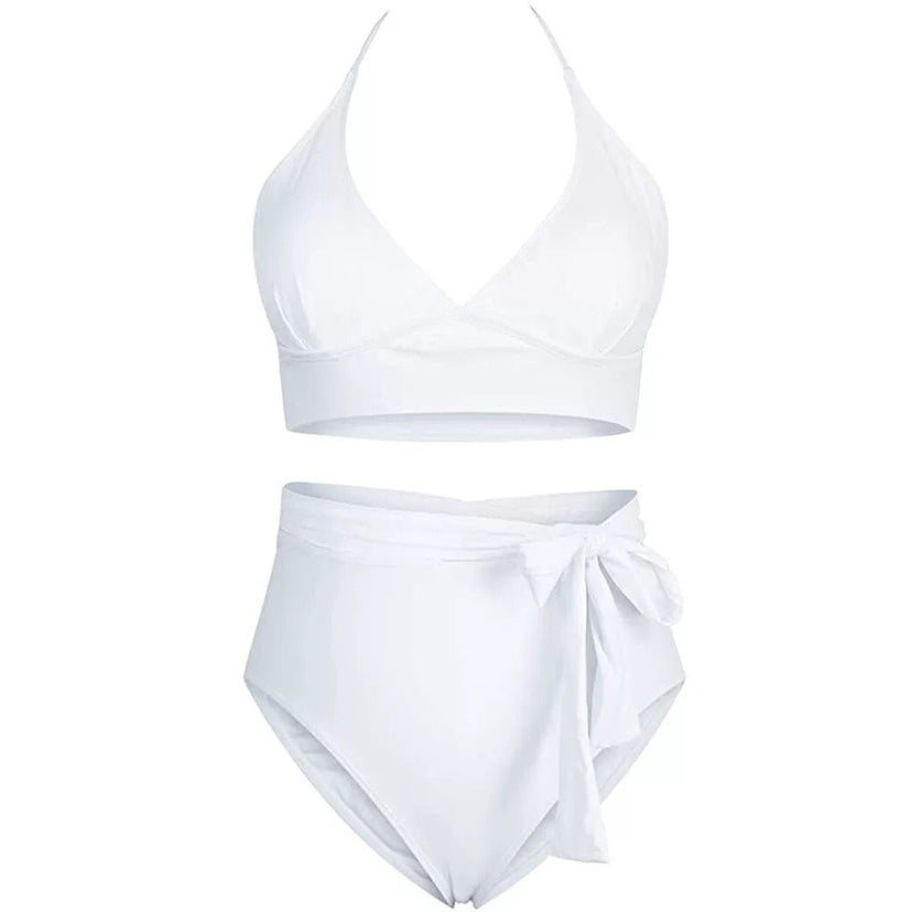 Plus Size High Waisted Two Piece Swimsuit