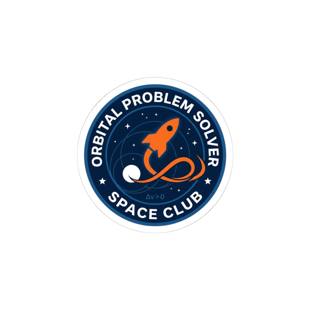 Orbital Problem Solver Sticker Space Club Rocket Mission Patch For Stem Fans