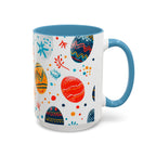 Easter Egg Pattern Accent Coffee Mug – Colorful Spring Ceramic Mug (11/15 oz)