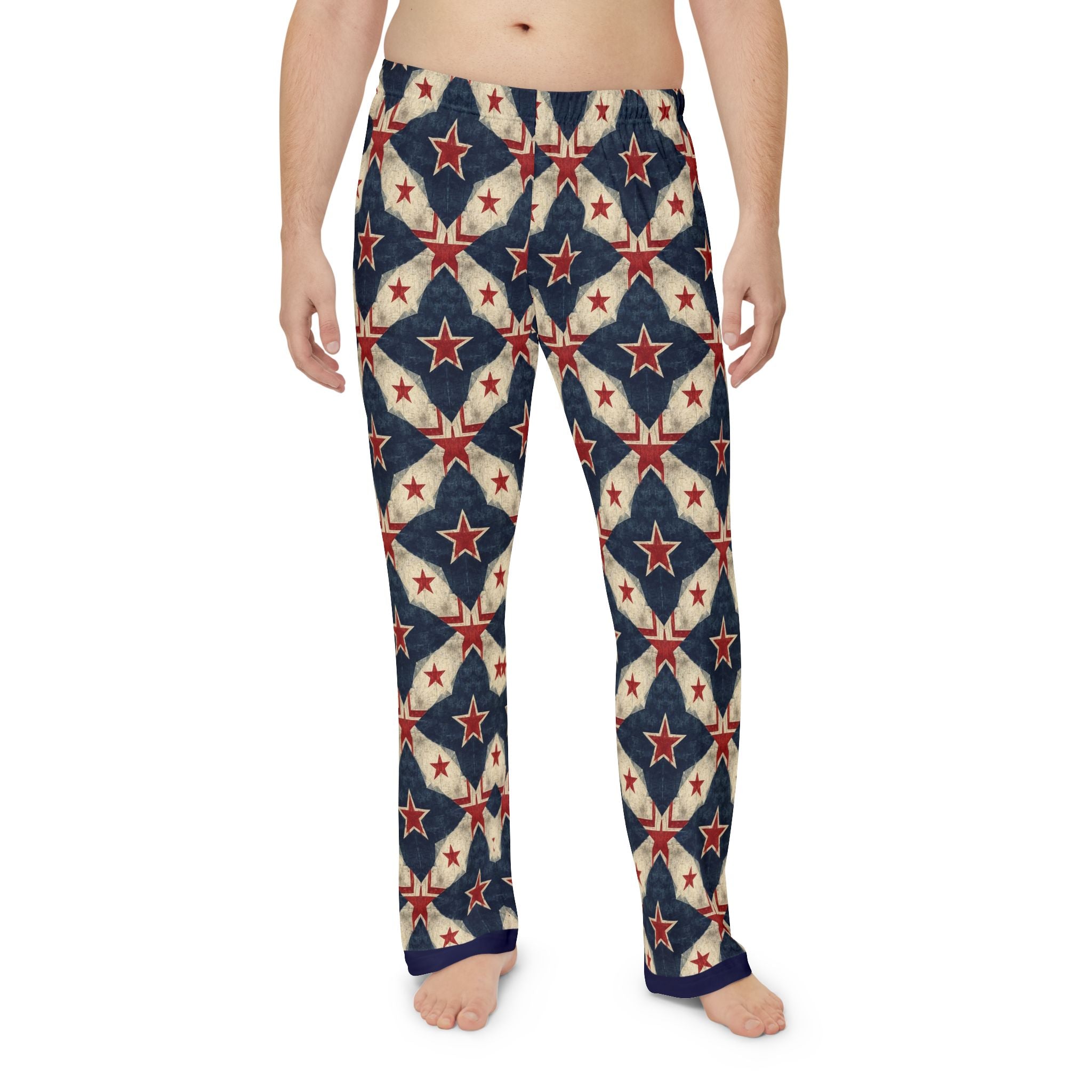 Patriotic Star Pattern Pajama Pants
