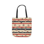 American Flag Canvas Tote Bag — Vintage Stars & Stripes Grocery Market Tote