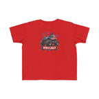 4th of July Monster Truck Toddler Tee — Patriotic Fireworks Kids Shirt