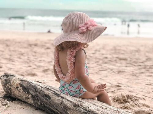 Infant Baby Girls Watermelon Swimsuit One-piece Floral Swimwear Swimming