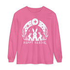 Unisex Happy Easter Rabbits & Stars Long Sleeve T-Shirt