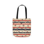 American Flag Canvas Tote Bag — Vintage Stars & Stripes Grocery Market Tote