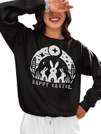 Unisex Happy Easter Rabbits & Stars Long Sleeve T-Shirt