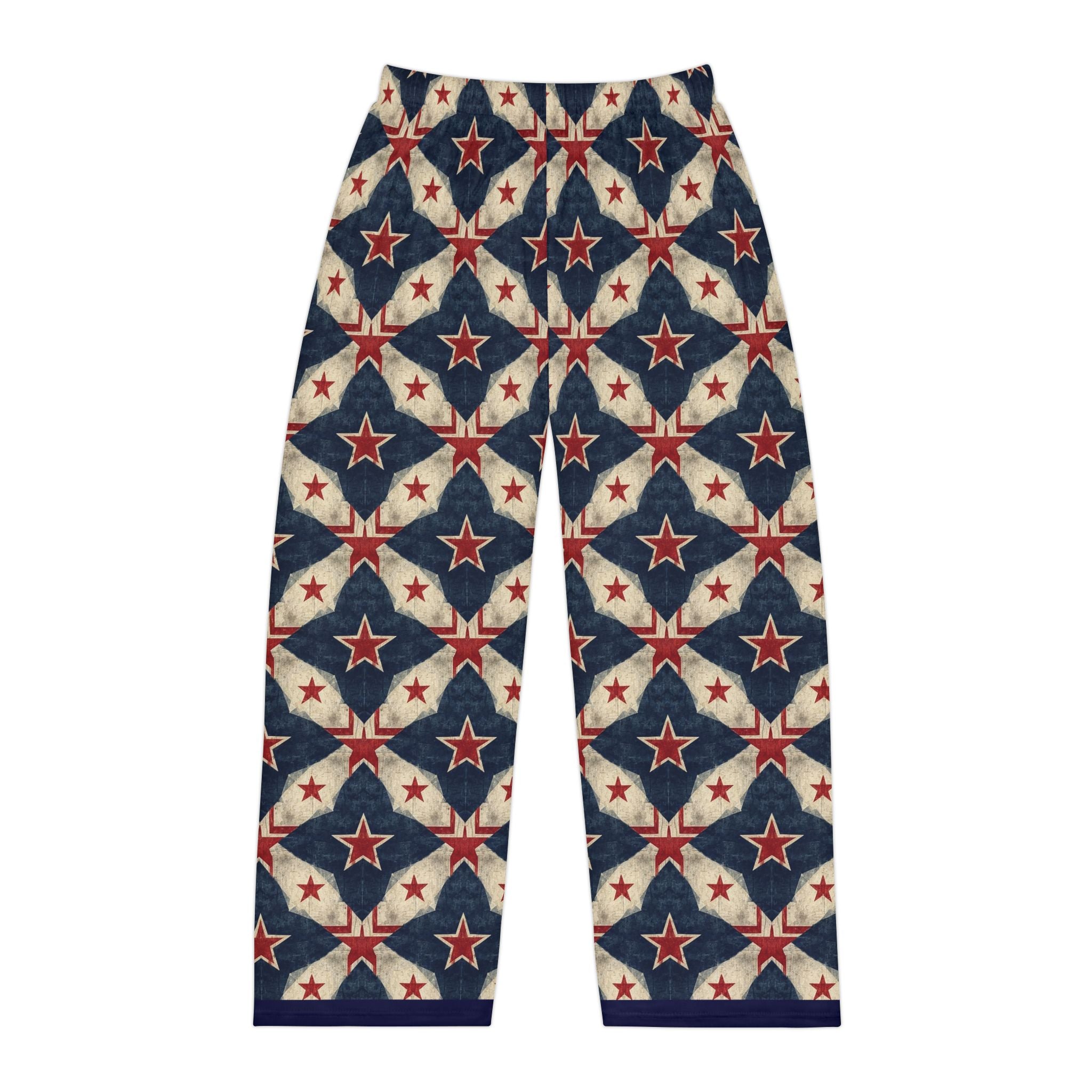 Patriotic Star Pattern Pajama Pants