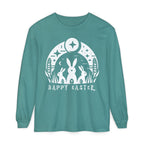 Unisex Happy Easter Rabbits & Stars Long Sleeve T-Shirt