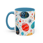 Easter Egg Pattern Accent Coffee Mug – Colorful Spring Ceramic Mug (11/15 oz)