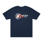 Mens Jesus Space Logo Original Art Tee — Retro Sci‑Fi Christian Graphic T‑Shirt