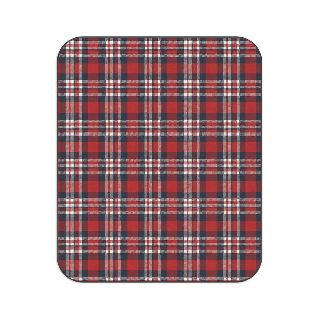 Red Plaid Picnic Blanket — Waterproof Outdoor Blanket for Parks, Beach & Camping