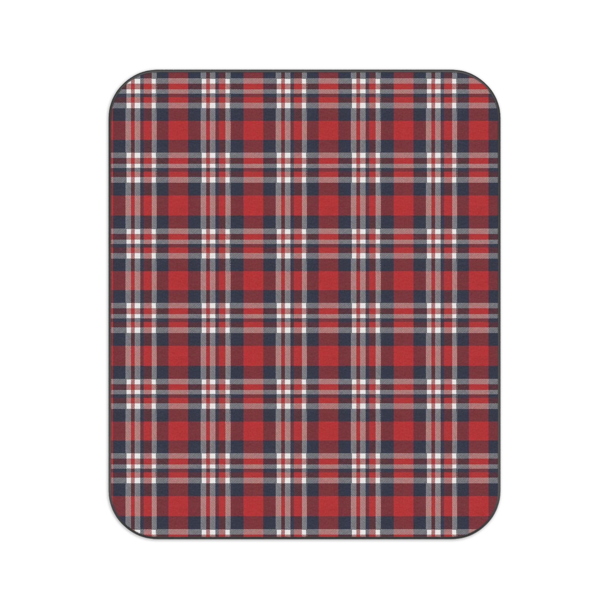 Red Plaid Picnic Blanket — Waterproof Outdoor Blanket for Parks, Beach & Camping