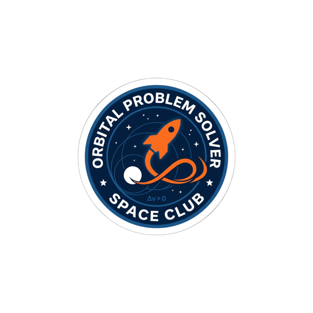 Orbital Problem Solver Sticker Space Club Rocket Mission Patch For Stem Fans