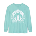 Unisex Happy Easter Rabbits & Stars Long Sleeve T-Shirt