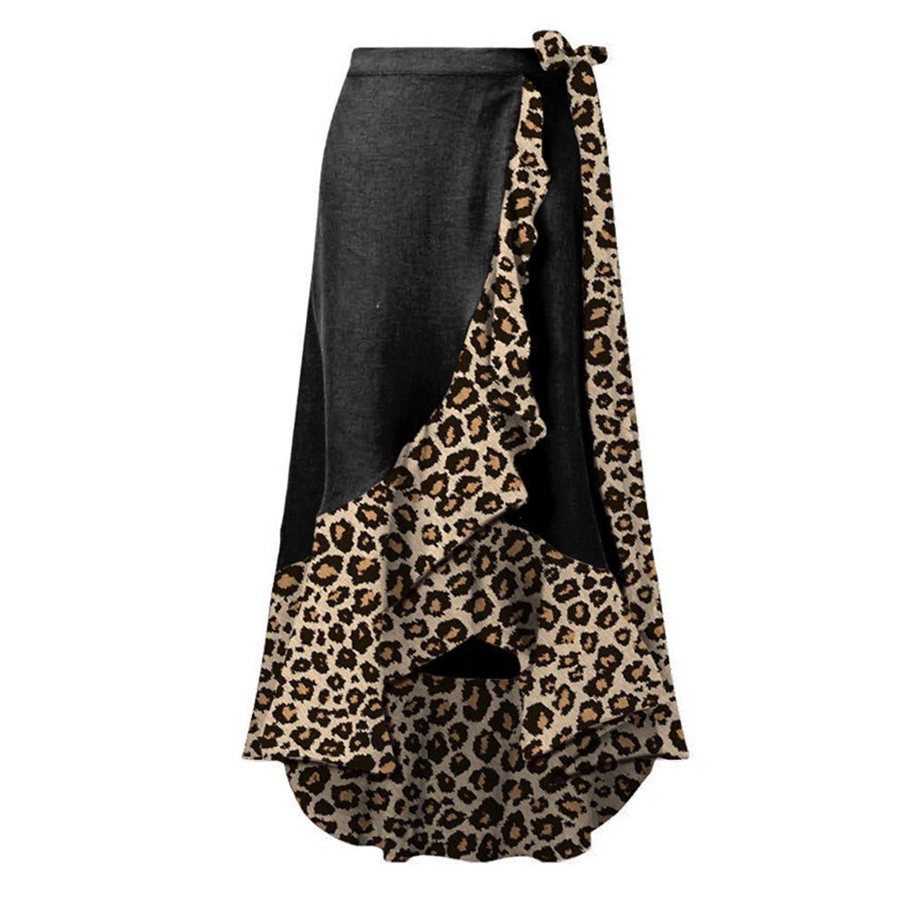 Leopard Gradient Print Single Piece Swimsuit & Micro Monokini Wrap