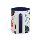 Easter Egg Pattern Accent Coffee Mug – Colorful Spring Ceramic Mug (11/15 oz)