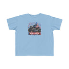 4th of July Monster Truck Toddler Tee — Patriotic Fireworks Kids Shirt