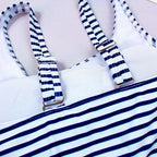 French Striped Tankini Swimsuit