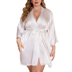 Women's Plus Size Sleepwear Loose Comfortable Bathrobe Homewear