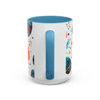 Easter Egg Pattern Accent Coffee Mug – Colorful Spring Ceramic Mug (11/15 oz)