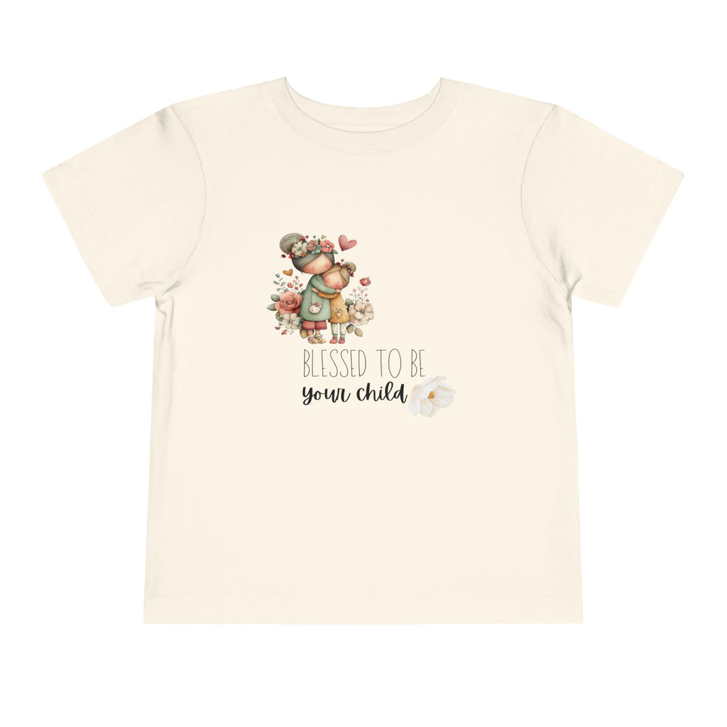 Toddler Tee — "Blessed to Be Your Child" Cute Hugging Bear Kids Shirt