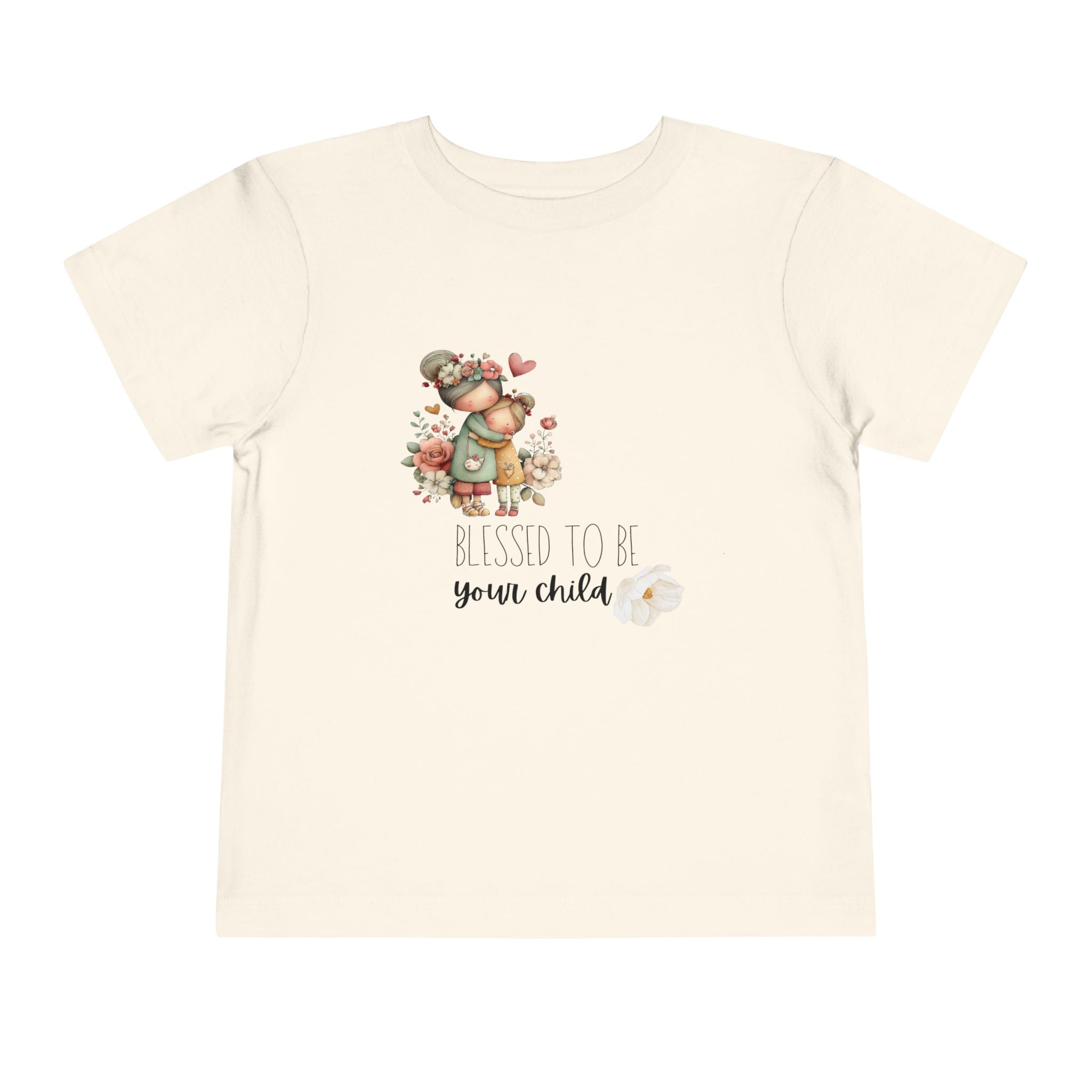 Toddler Tee — "Blessed to Be Your Child" Cute Hugging Bear Kids Shirt