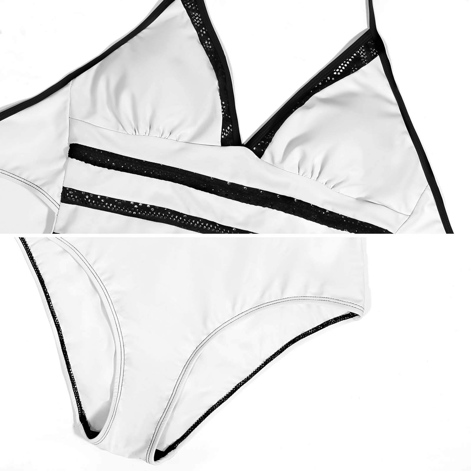 Plus Size Zebra Striped Swimsuit