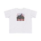 4th of July Monster Truck Toddler Tee — Patriotic Fireworks Kids Shirt