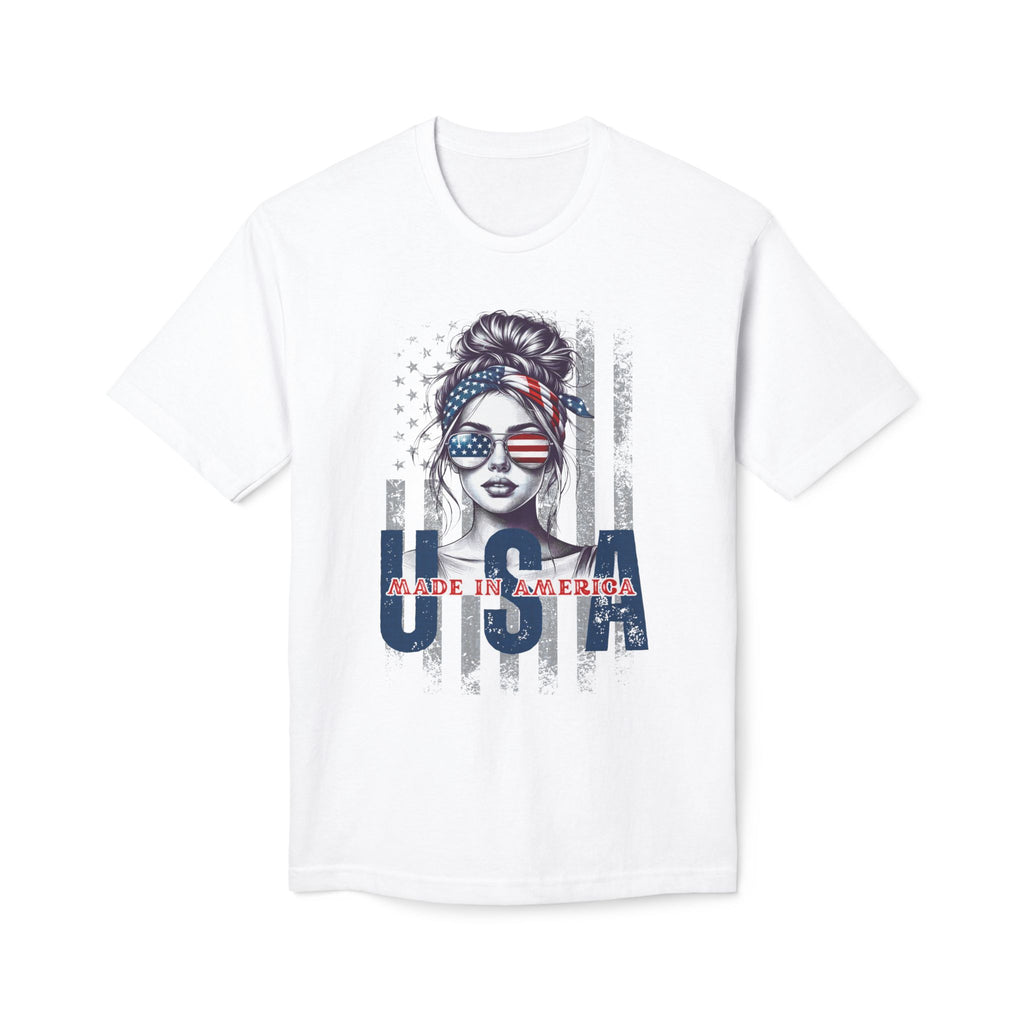 USA Flag Sunglasses T-Shirt — "Made in America" Patriotic Tee