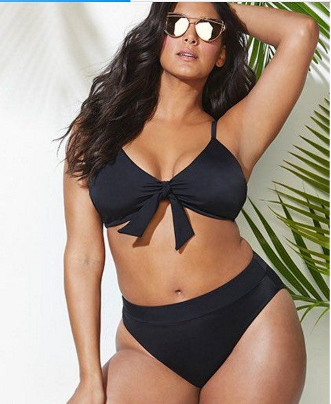 Plus Size Bow Tie Swimsuit