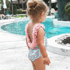 Infant Baby Girls Watermelon Swimsuit One-piece Floral Swimwear Swimming