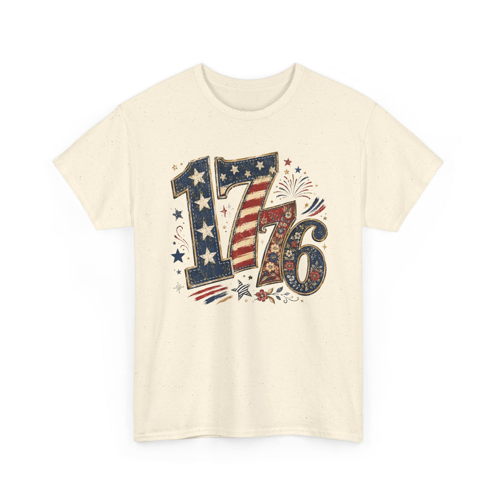1776 Patriotic T-Shirt — American Flag Fireworks Independence Day Tee