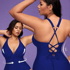 Color Conservative One-Piece Swimsuit for Women Plus Size Bikini