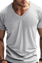 Men's Full Size V-Neck Short Sleeve T-Shirt Plus Size