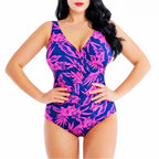 Plus Size Tropical Pinted One-Piece Swimsuit