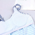 French Striped Tankini Swimsuit