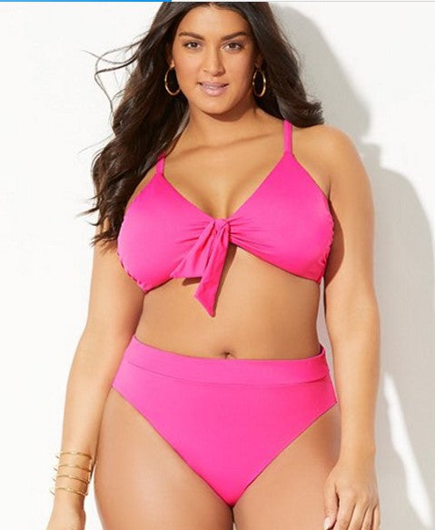 Plus Size Bow Tie Swimsuit