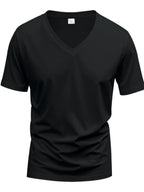 Men's Full Size V-Neck Short Sleeve T-Shirt Plus Size