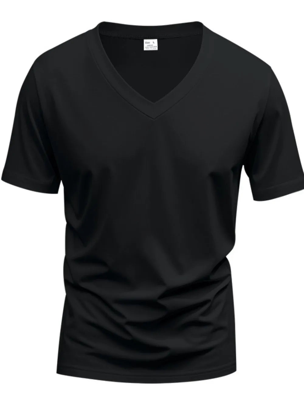 Men's Full Size V-Neck Short Sleeve T-Shirt Plus Size